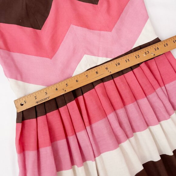 Modcloth Knitted Dove neapolitan stripe dress fits US Medium 6-8 - Picture 7 of 10